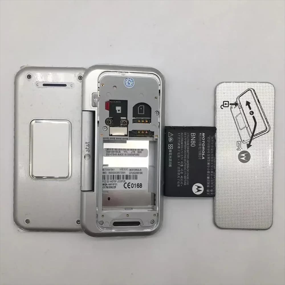 Motorola BACKFLIP MB300 مجددة - أصلية MB300 بطارية قابلة للفصل 1400 مللي أمبير هاتف محمول بالجملة شحن مجاني - 6