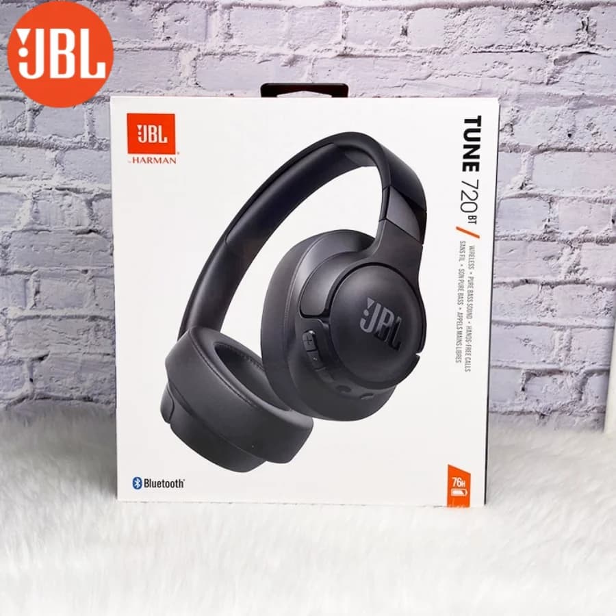 سماعات رأس JBL TUNE 720BT اللاسلكية، بلوتوث، باس عميق، مكالمات واضحة، بطارية طويلة الأمد، قابلة للطي، خفيفة الوزن للسفر والرياضة