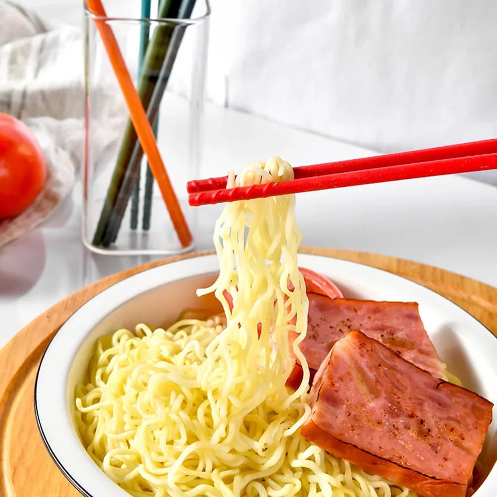5 Pairs Silicone Chopsticks Set Japanese Non-slip Chopsticks Noodle Sushi Food Chop Stick Kitchen Tableware Set Gift Dinnerware - 5