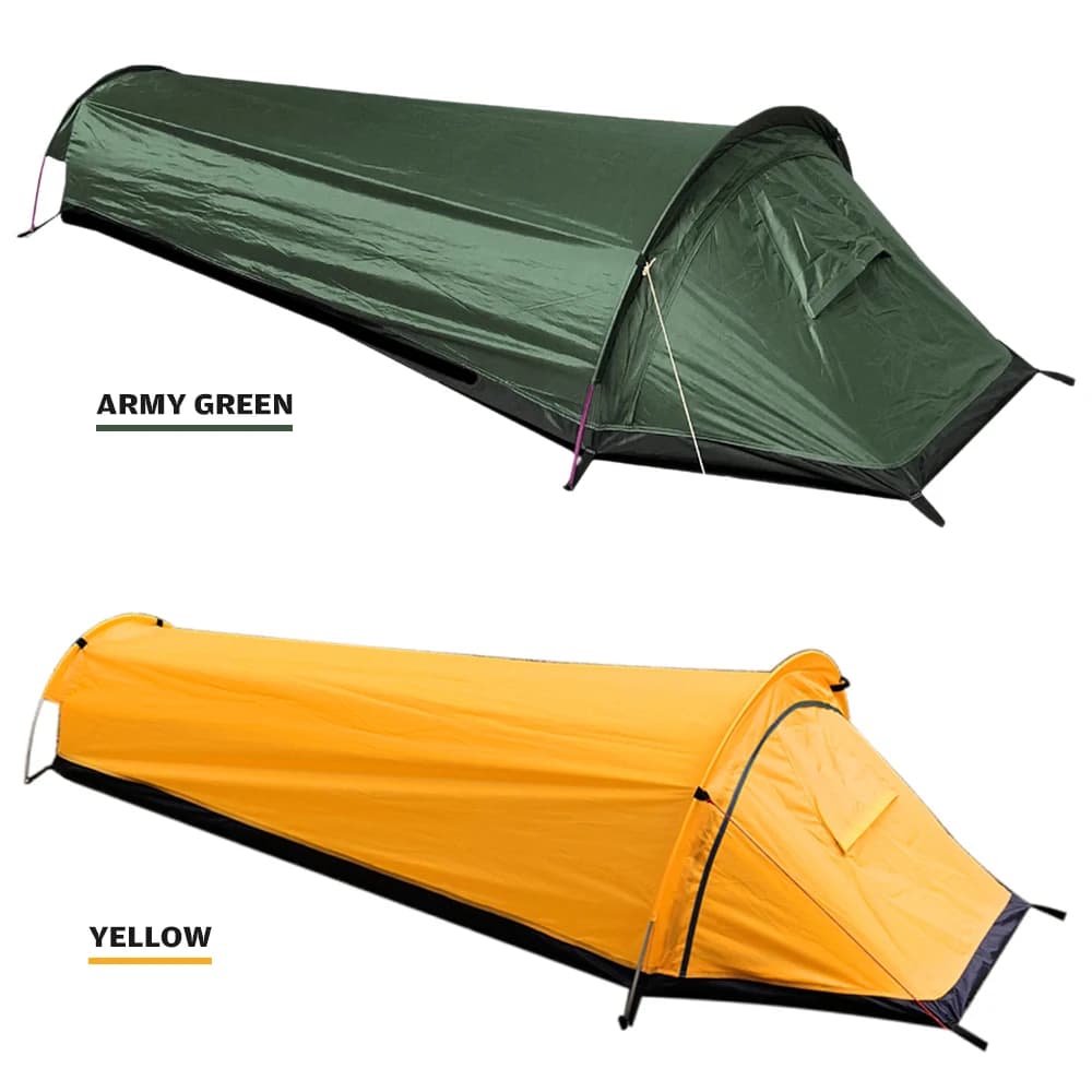 Backpacking Tent Outdoor Hiking Camping Sleeping Bag Tent Waterproof Lightweight Single Person Tent - 2
