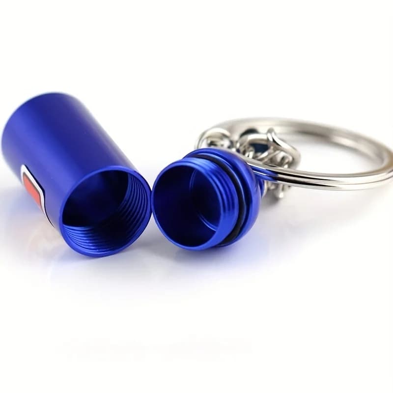 Ajrc 1/10 Simulation Climbing Car Universal Decorative Parts Nos Metal Simulation Nitrogen Bottle With Fixed Chain - 5