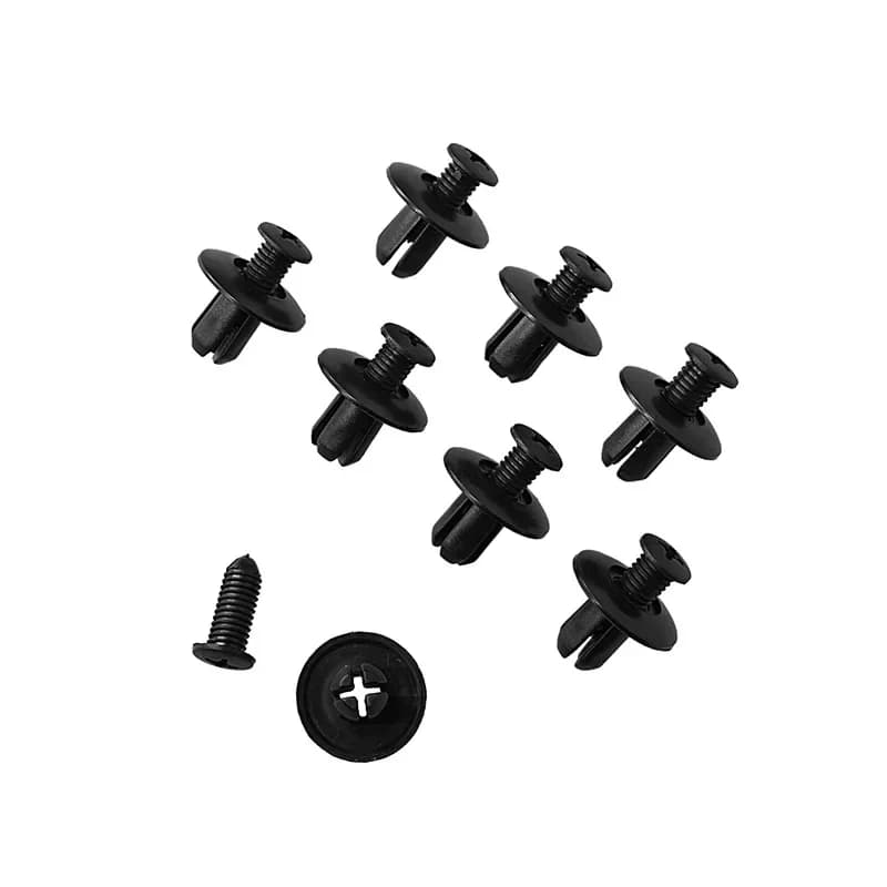 8mm Plastic Rivets Fasteners Screw Car Bumper Fender Black Rivet Car Fastener Clips for Toyota Focus Kia Nissan Yamaha - 5