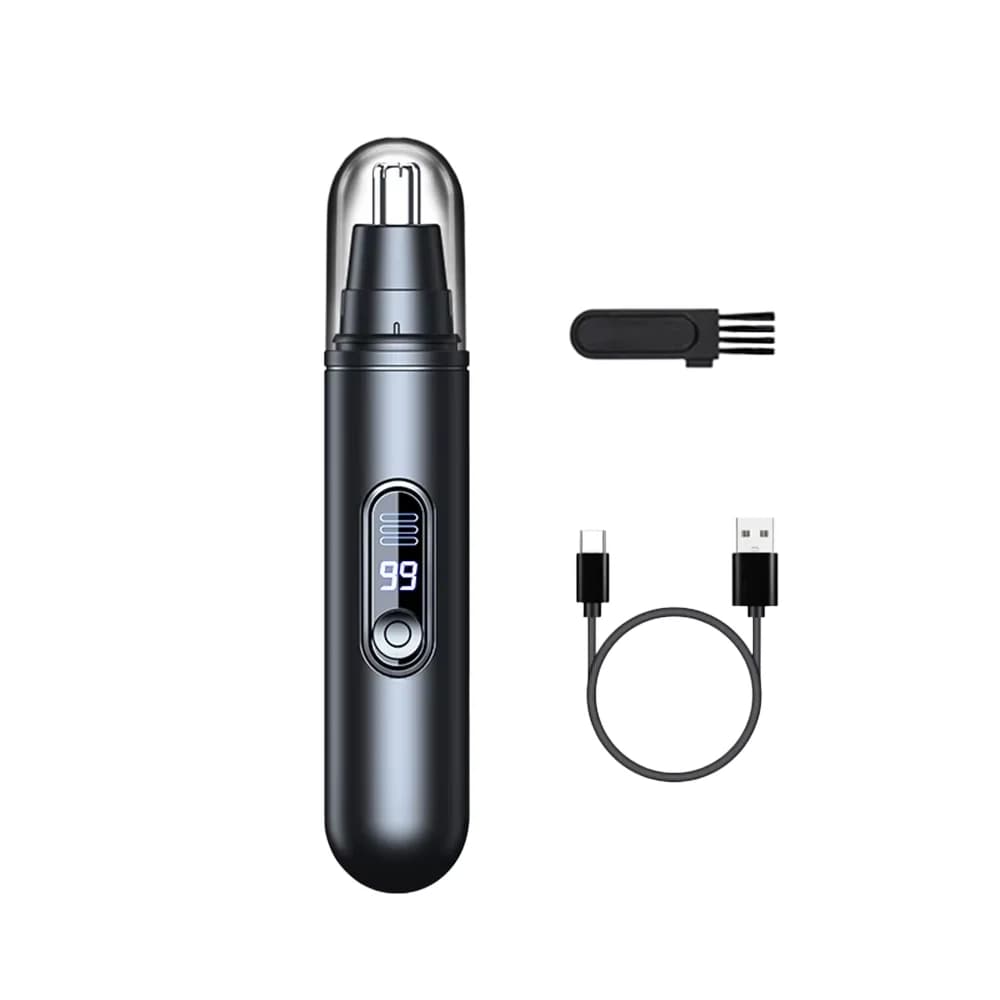 ماكينة تشذيب شعر الأنف للرجال قابلة لإعادة الشحن عبر USB لإزالة شعر الأنف والحواجب والأذن، ماكينة قص شعر الأنف الكهربائية الصغيرة غير المؤلمة - 6