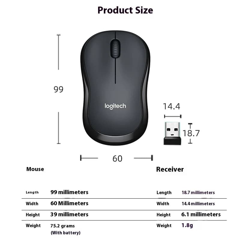 Logitech M220 Wireless Mouse Laptop Business Office Silent Portable Home Game Boys and Girls Super handy office mouse - 4