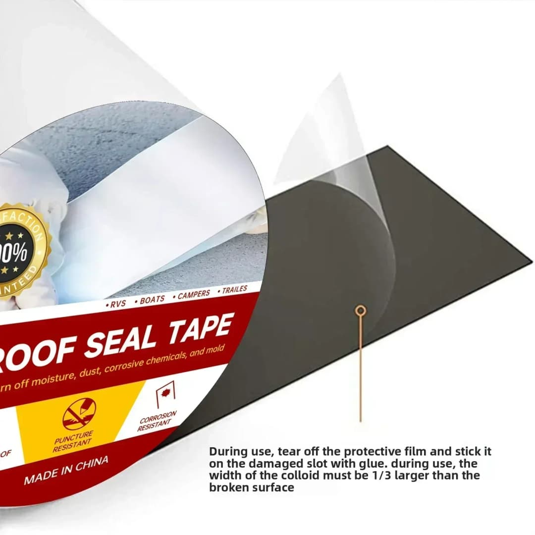 شريط عازل أبيض احترافي لسقف المركبات الترفيهية - إصلاح مقاوم للماء عالي الجودة لتسرب سقف المقطورة، وأنظمة الألواح الشمسية، والكامبير، والقوارب - 5