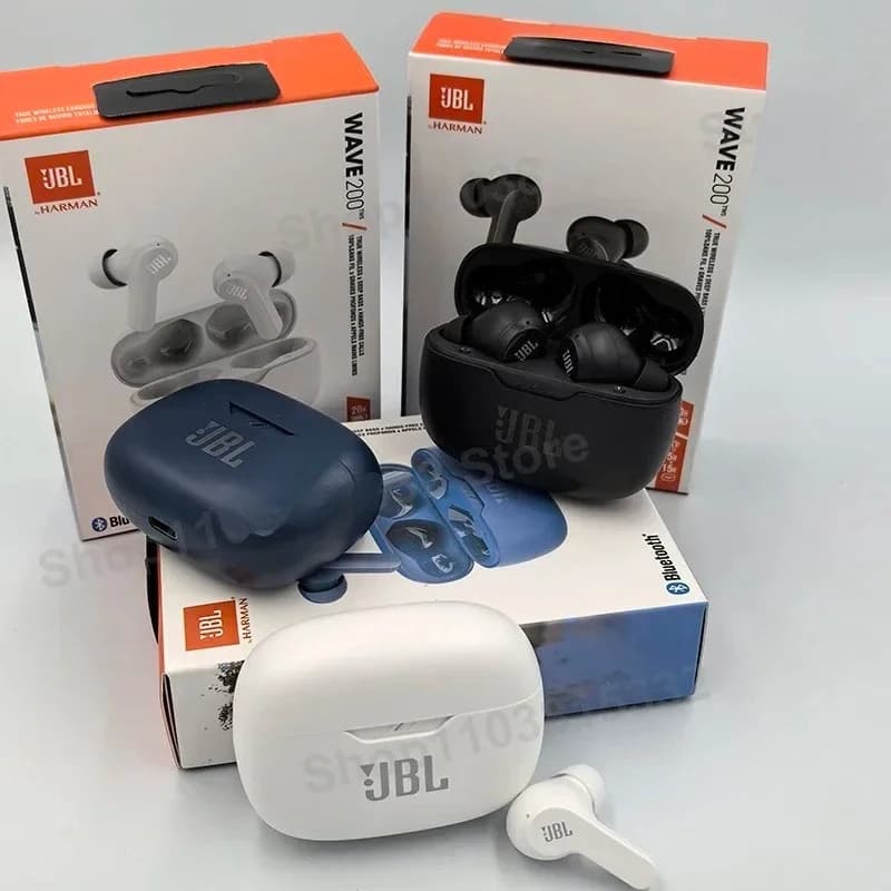 سماعات أذن لاسلكية أصلية من JBL Wave 200TWS سماعات رأس حقيقية JBL W200 TWS بلوتوث 5.0 سماعات أذن رياضية مع ميكروفون - 4