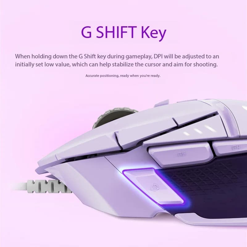 Logitech G502 HERO Dominator Color Purple Pink Gaming Mouse PUBG Mouse Esports Mouse Macro Programming RGB Nebula Series - 4