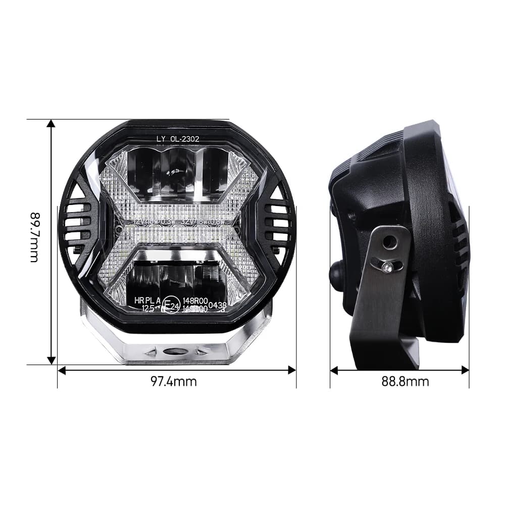 شريط إضاءة عمل LED للسيارة 4 بوصة 12V كهرماني DRL ضوء قيادة كشاف لسيارات جيب الطرق الوعرة القوارب الجرارات الشاحنات 4x4 SUV ATV - 6