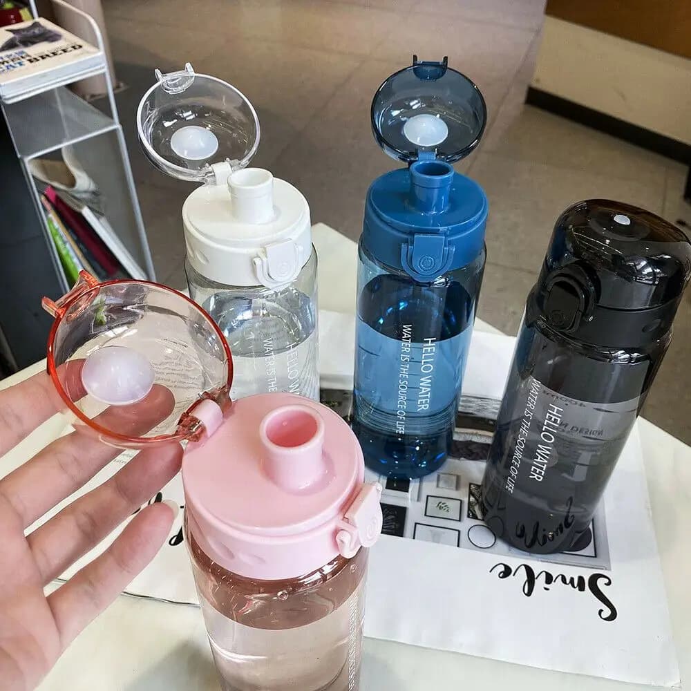 Sports Transparent Water Bottle 780ml Portable Gym Travel Clear Leakproof Drinking Bottle Frosted Bottle - 3