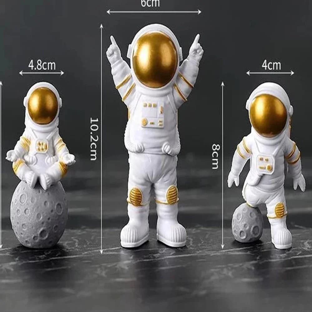 4 pcs Astronaut Figure Statue Figurine Spaceman Sculpture Educational Toy Desktop Home Decoration Astronaut Model For Kids Gift - 6