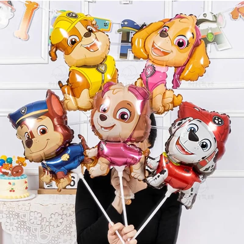 20pcs Cartoon Paw Patrol Ryder Chase Marshall Skye Aluminum Foil Balloon Children's Birthday Decoration Party Supplies Toy Gift