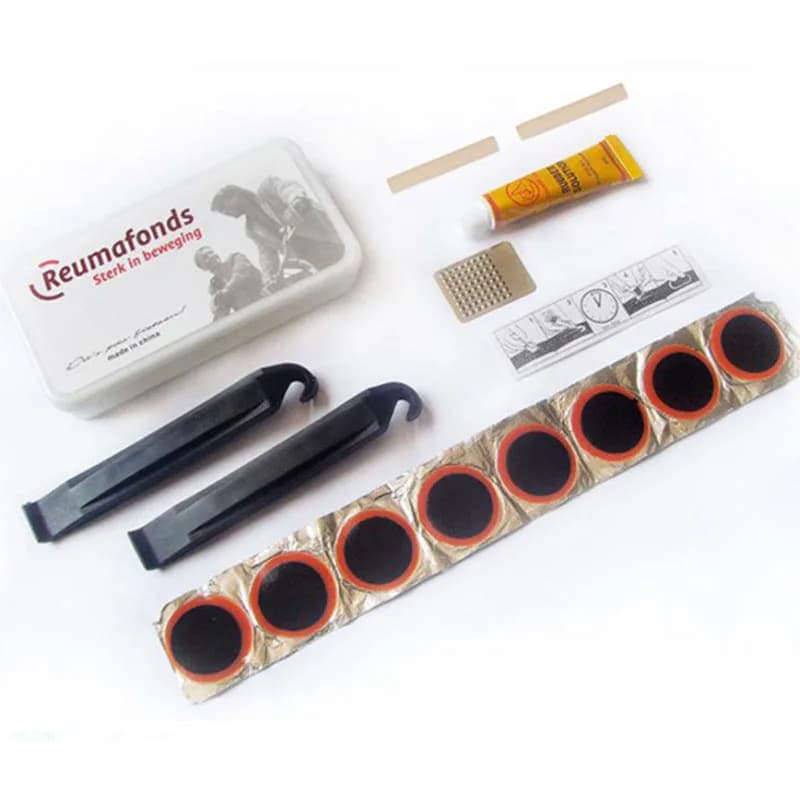 Bicycle Flat Tire Repair Kit Tool Set 48pcs Portable Rubber Fetal Repair Tools bike Inner Tube Puncture Patch Repair Tools - 2