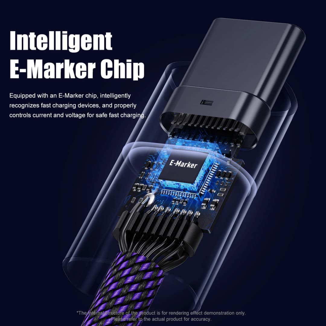شاحن سريع مغناطيسي PD 240 واط من USB C إلى Type C وMicro USB لهواتف سامسونج S24 وS23 وS22 ألترا/شاومي 14 برو/آيفون 15 برو ماكس/ماك بوك اير - 6
