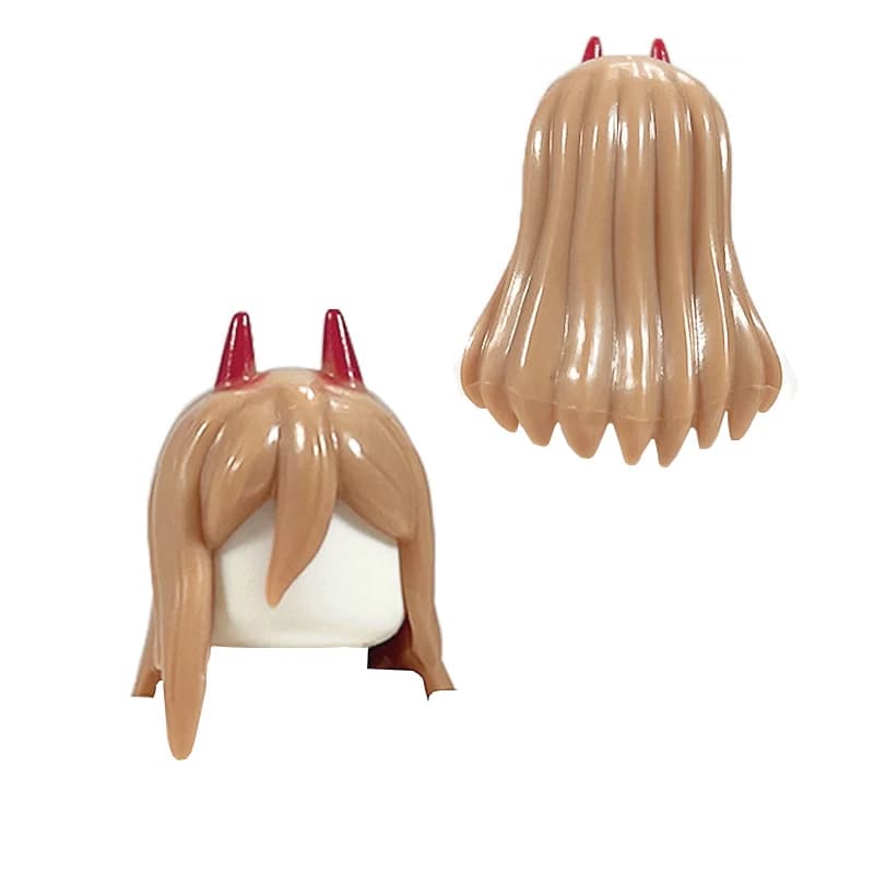 KT Block Min Building Blocks Boy's Hair Girl's Hair Curly Hair Accessories MOC Figures Hair  Children's Toys - 6