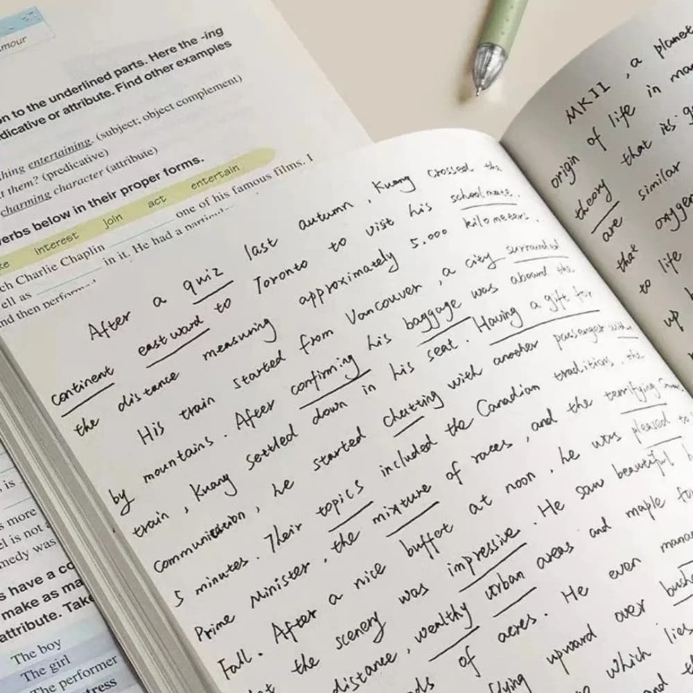 دفتر جيب جديد A6، 256 صفحة، 128 ورقة، خط شبكة فارغ، مفكرة صغيرة بغطاء ورقي كرافت سميك - 4