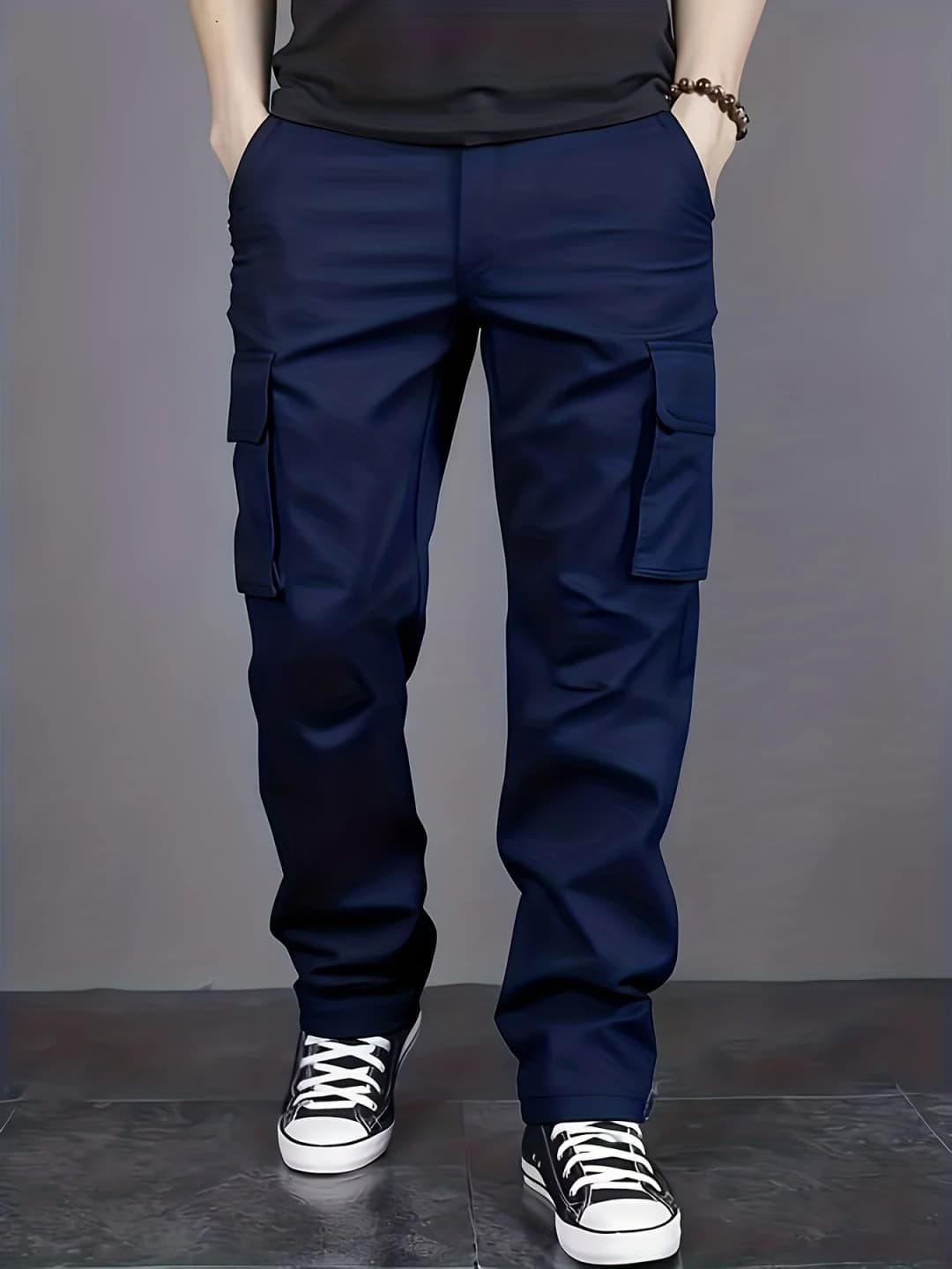 Men's casual multi pocket work pants with loose fit and drawstring waistband suitable for hikingfishingand outdoor exploration - 6