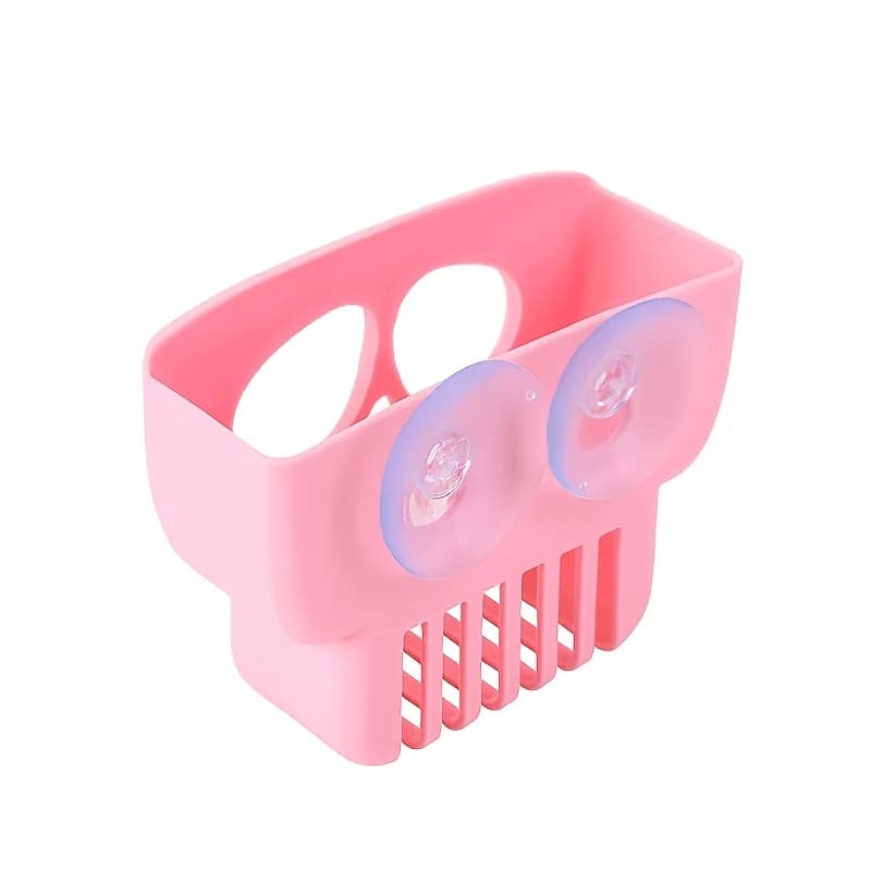 Creative kitchen dishwashing sponge drain rack suction cup sink storage rack wall mounted scouring pad cloth cloth storage rack - 5