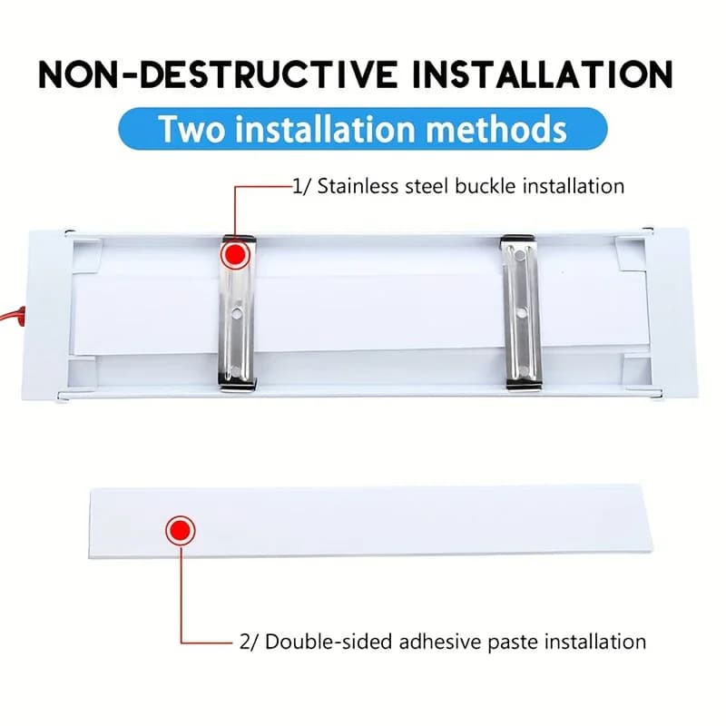 شريط إضاءة LED داخلي للسيارة، 72LEDs، 12V، أنبوب إضاءة أبيض مع مفتاح، لشاحنات الفان والشاحنات والقوارب وإضاءة السقف الداخلي - 4