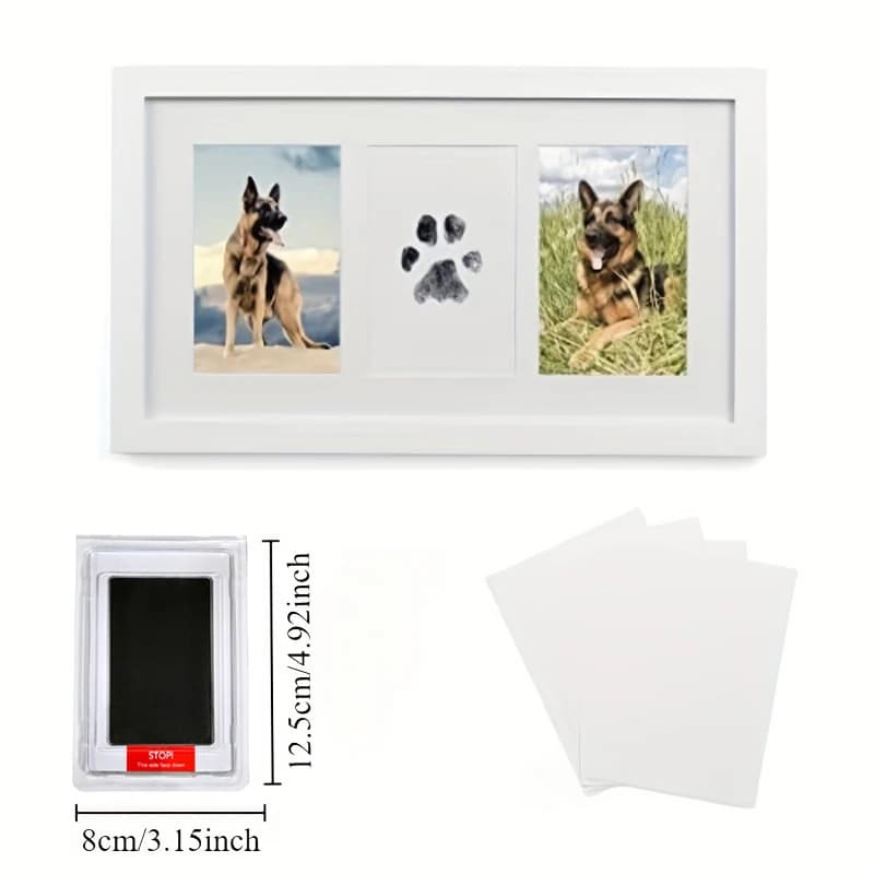 Pet Paw Print Commemorative Ink Pad，Dog or Cat Pet Owner Keepsake，DIY Inkless Handprints and Pet Pawprint Impression Making Kit - 2