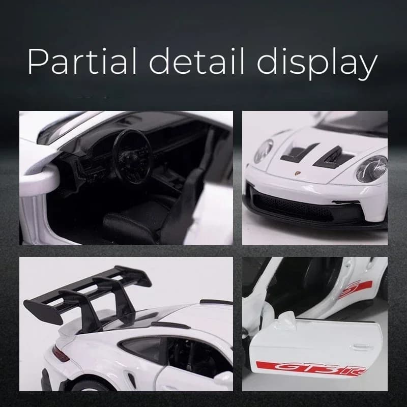 1:36 بورش 911 GT3 RS نموذج سيارة سبيكة صغيرة، لعبة معدنية للسباق، محاكاة رياضية، هدايا الأطفال - 4
