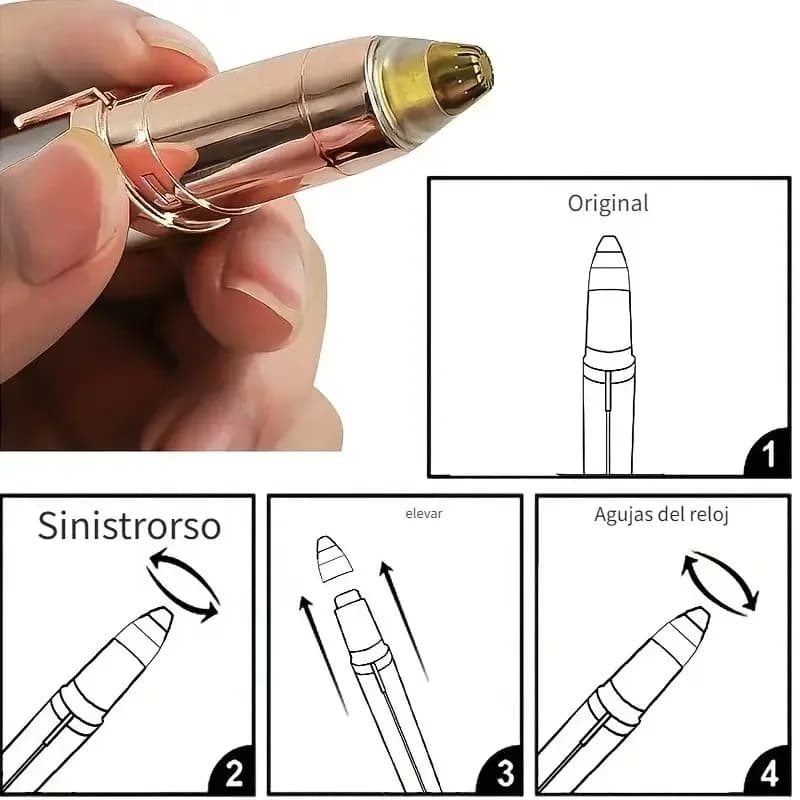 USB rechargeable eyebrow trimmer, nose and ear clipper, portable electric nose clipper, mini compact design - 4
