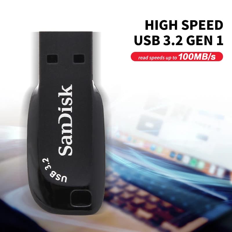 محرك أقراص فلاش SanDisk Ultra Shift USB 3.2 بسعات 32GB و64GB و128GB و256GB محمول للكمبيوتر ذاكرة أصلية U Disk - 4