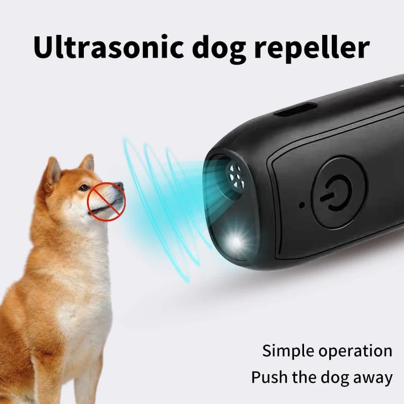 Portable Ultrasonic Dog Repeller 180mAh Rechargeable 23 40KHZ Long Distance Outdoor Deterrent Tool With Flash Light - 3