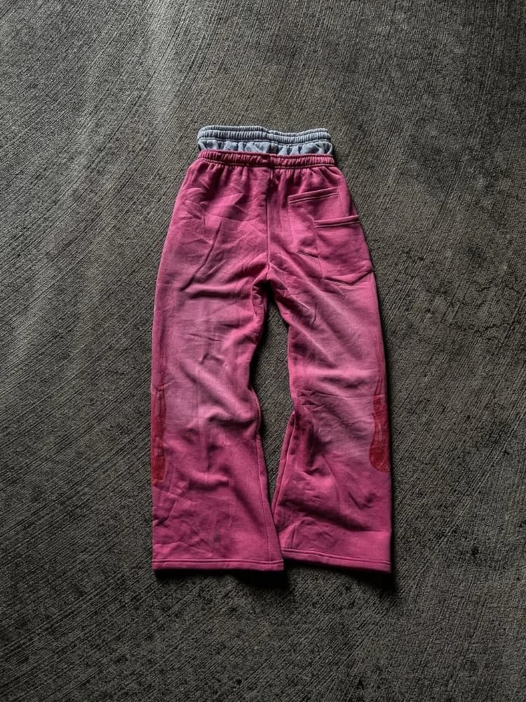 بنطلونات موضة الشارع العالية، ماركة شهيرة، بنطلونات كاجوال مطرزة ومطبوعة، فضفاضة ومستقيمة للرجال والنساء - 5