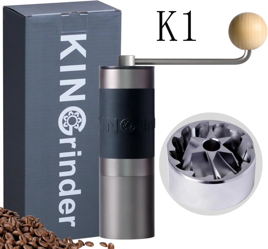 مطحنة قهوة يدوية Kingrinder، مطحنة محمولة من الفولاذ المقاوم للصدأ 420، شفرة 38 ملم/48 ملم، طرازات K0/K1/K2/K3 - 6