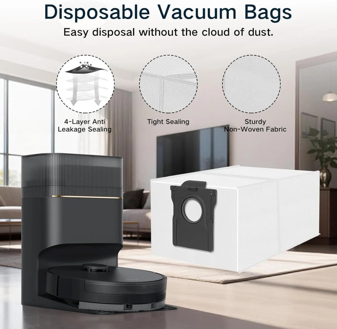 Dreame D20 Pro Plus / D20 Pro Accessories Main Brush Hepa Filter Dust Bag Mop Cloth Replacement Parts - 3