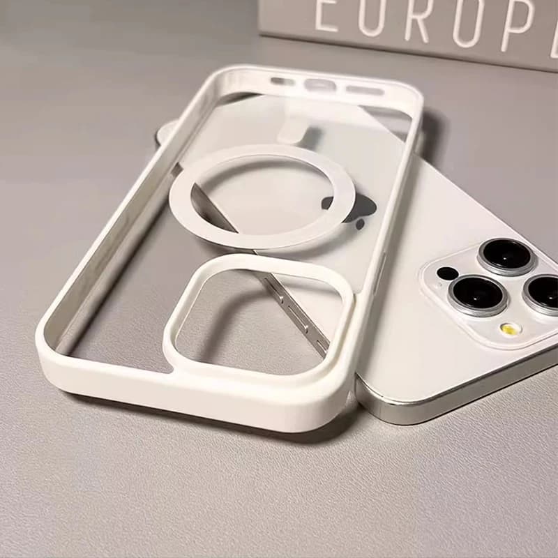 جراب هاتف شحن لاسلكي فاخر لماجسيف لآيفون 17 16 15 14 13 12 11 برو ماكس 16 بلس 16e 17 إير، غطاء مغناطيسي - 6