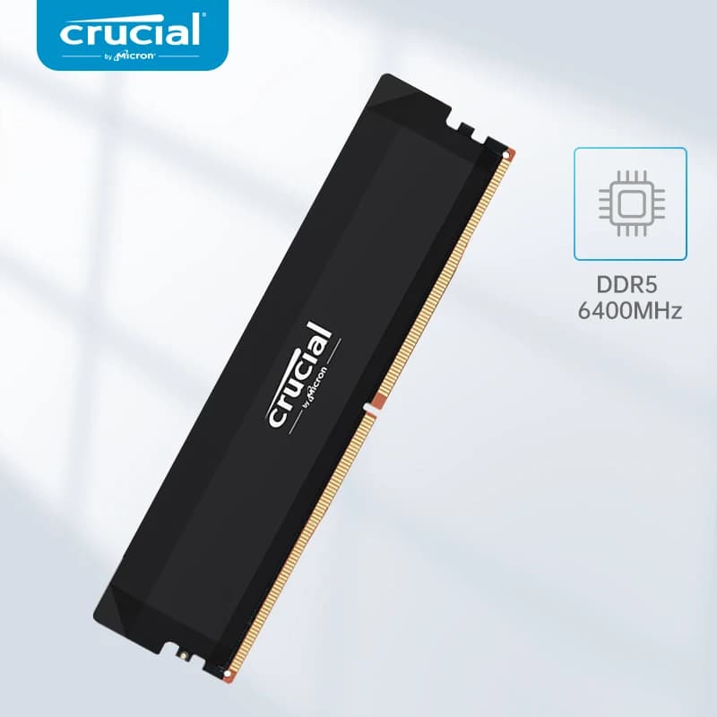 ذاكرة رام Crucial Pro DDR5 بسعة 16 جيجابايت بسرعة 6400 ميجاهرتز و6000 ميجاهرتز و5600 ميجاهرتز لذاكرة ألعاب الكمبيوتر المكتبي مع دعم Intel XMP 3.0 وAMD EXPO للاعبي الكمبيوتر