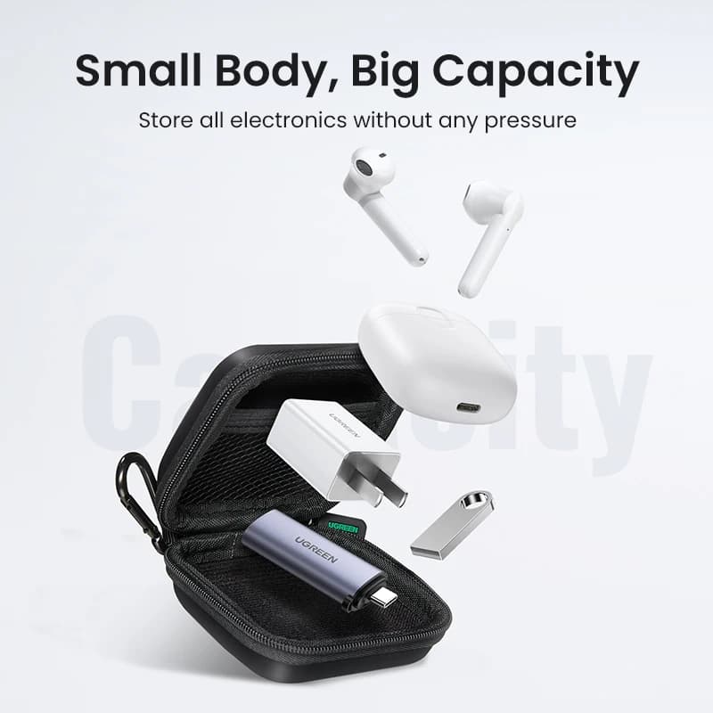 حقيبة سماعات أذن UGREEN صلبة لسماعات Airpods وEarpods وSennheiser إكسسوارات سماعات بلوتوث لاسلكية - 4