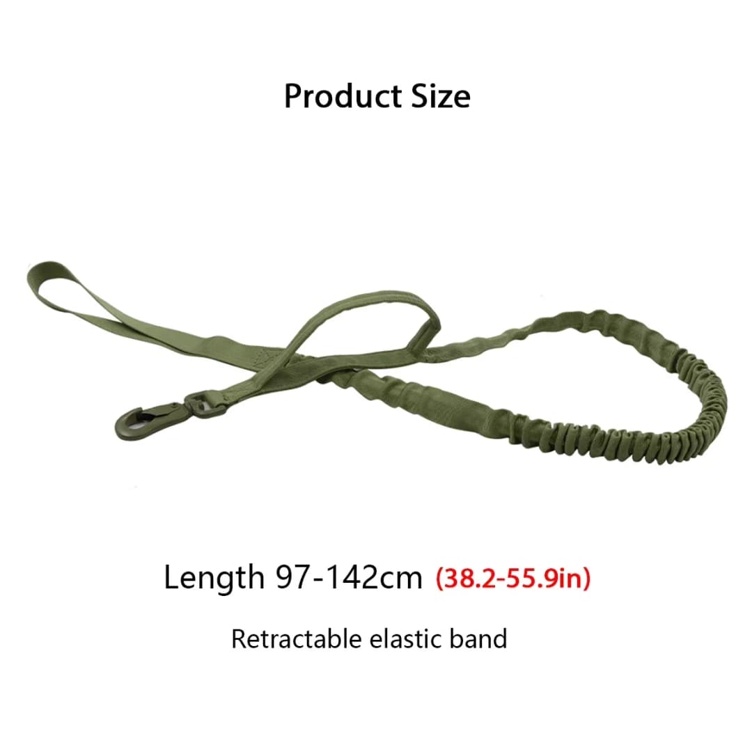 Tactical Dog Harness Leash Collar Molle Pouches for Medium Large Dogs Training Military Pet Vest Adjustable Service Dog Harness - 4