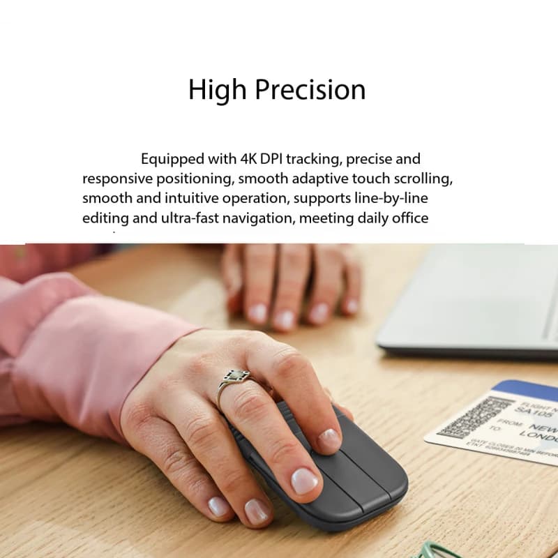فأرة Logitech Mobi Fold قابلة للطي لاسلكية محمولة تمرير باللمس بلوتوث متعددة الأجهزة ذكاء اصطناعي مضاد للنقر الخاطئ بطارية هادئة للمكتب - 6