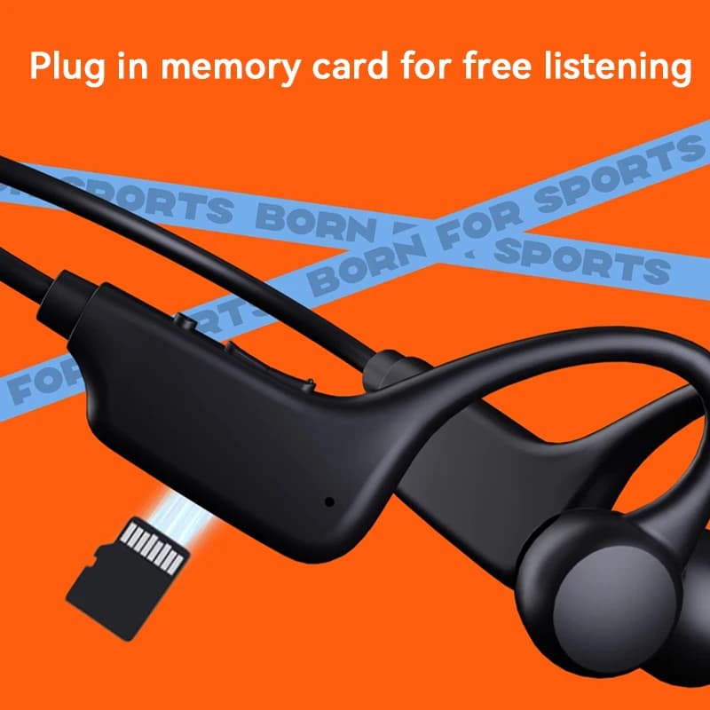 سماعات توصيل عظمي مقاومة للماء IPX8 مشغل MP3 32GB بلوتوث 5.4 سماعات لاسلكية مع ميكروفون للسباحة والرياضة واللياقة البدنية - 6