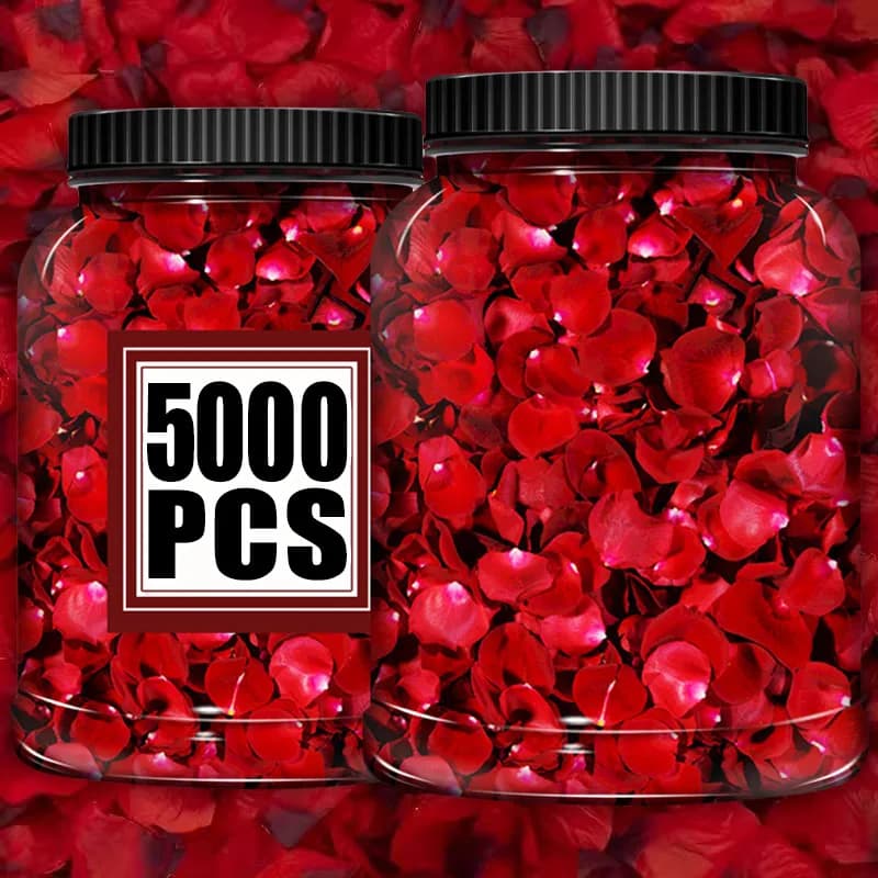 5000/100Pcs Artificial Fake Rose Petals Colorful Simulation Silk Rose Petal For Valentines Day Wedding Party Romantic Decoration