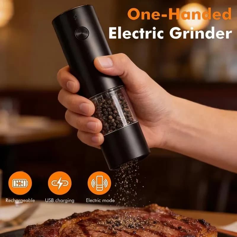 1pc/2pcs MINI USB Rechargeable Automatic Pepper Grinder Adjustable Coarseness Salt And Pepper Mill for Kitchen Spice Grinder - 6