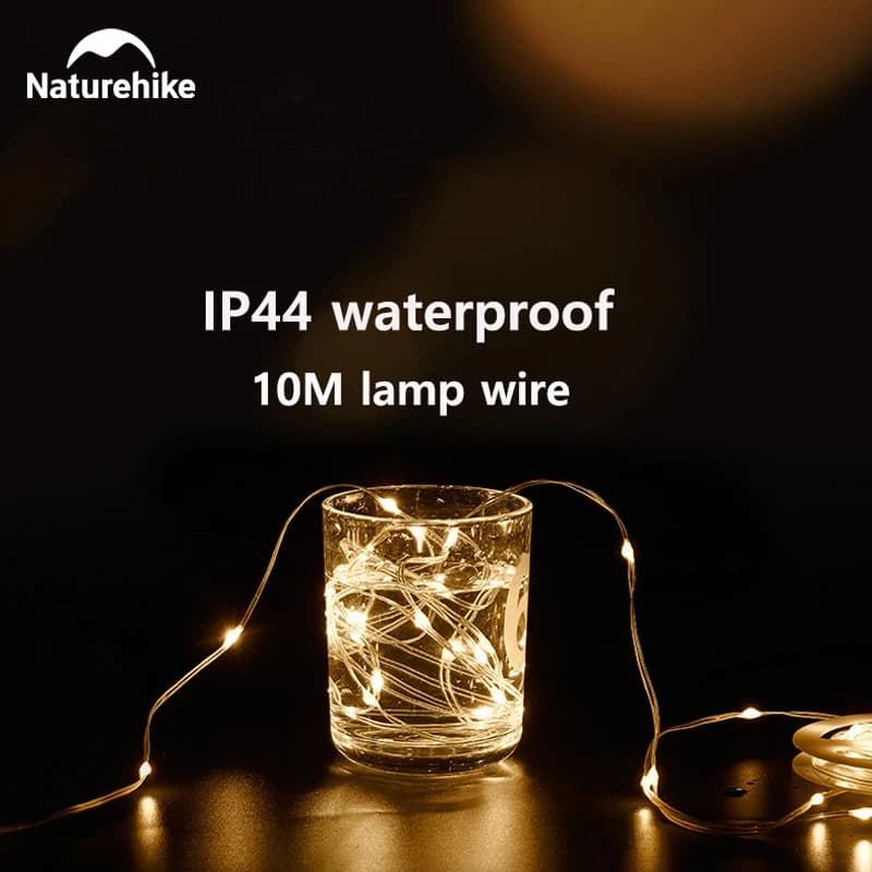 Naturehike 10m Camping String Light Ip44 Waterproof 8 Modes Atmosphere Party Lighting Warning String Lamp Outdoor Tent Lantern - 4