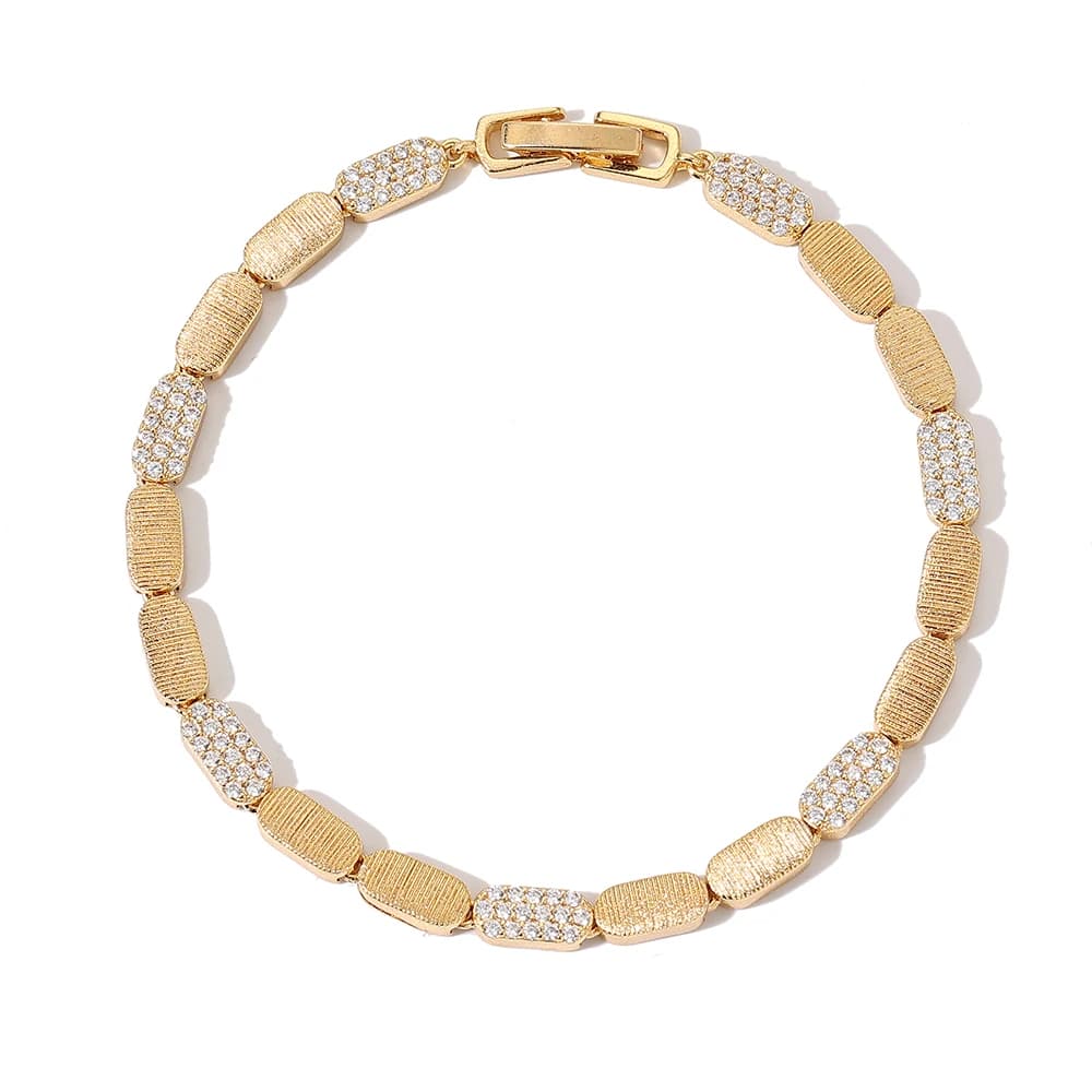 سوار فاخر مرصع بالزركونيوم مشرق ولامع، مجوهرات نسائية CN8105-SL هدية عيد الميلاد - 3