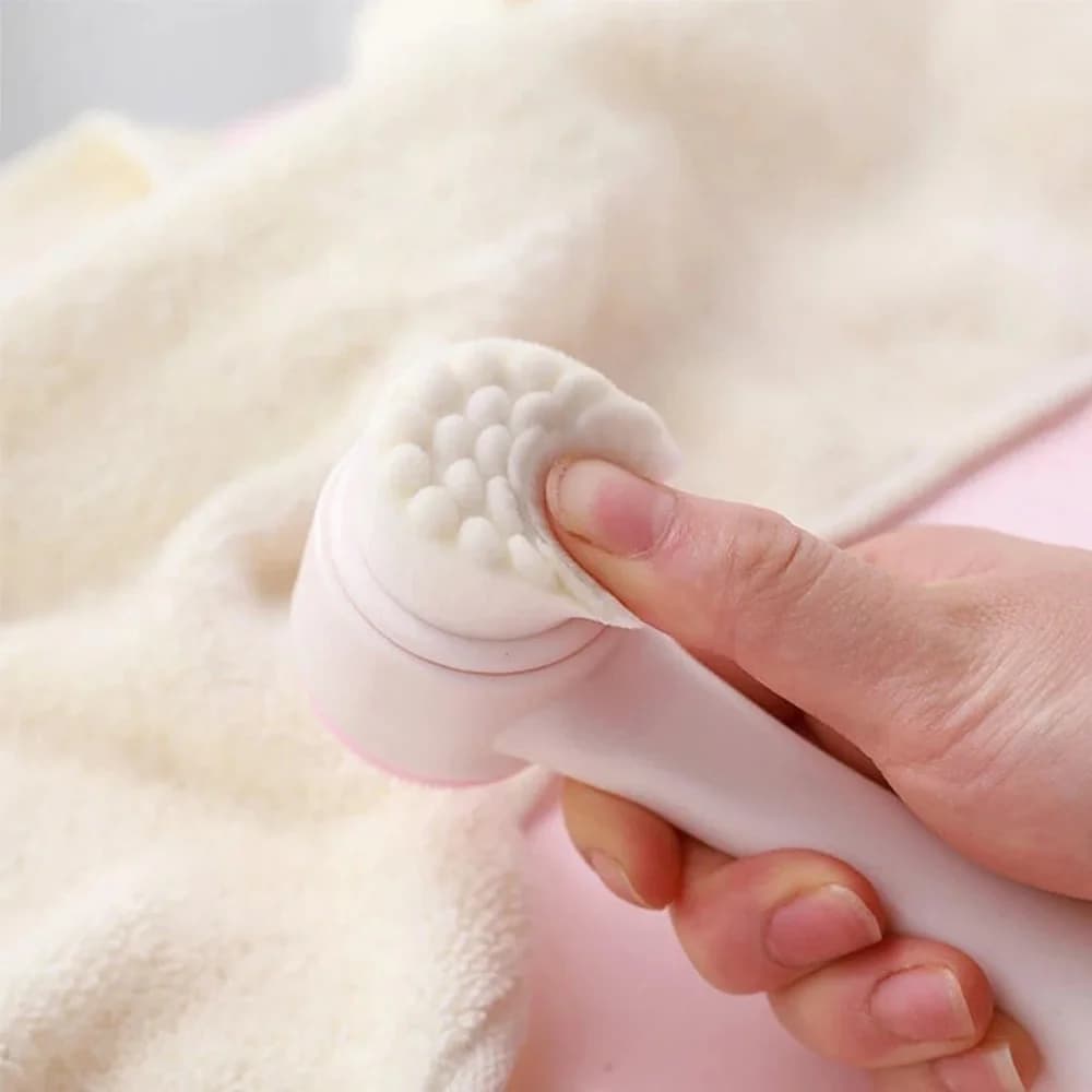 Massage Facial Wash Brush Soft Elastic Silicone Facial Cleanser Manual Massage Double-Sided Deep Cleansing Pores Face Wash Brush - 3