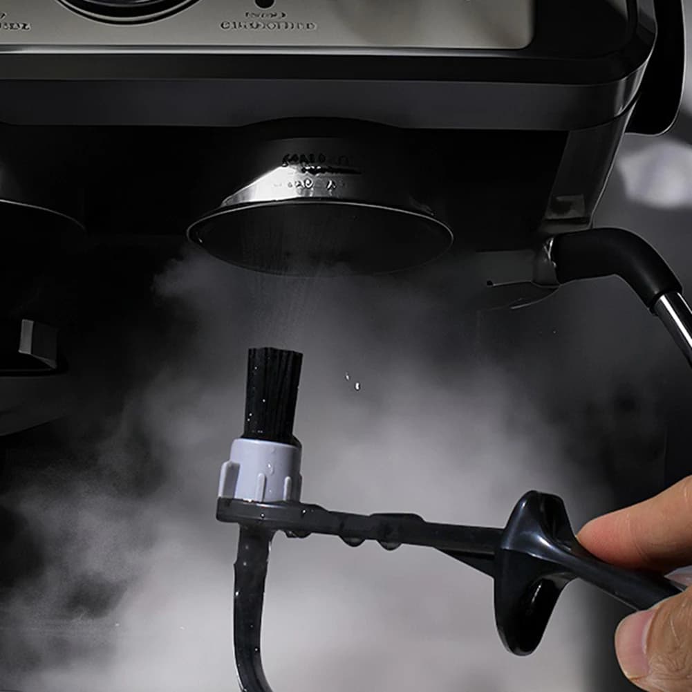 فرشاة تنظيف بخار آلة القهوة 5-1 قطعة فرشاة تنظيف آلة الإسبريسو رأس شطف القهوة أداة بارستا - 4