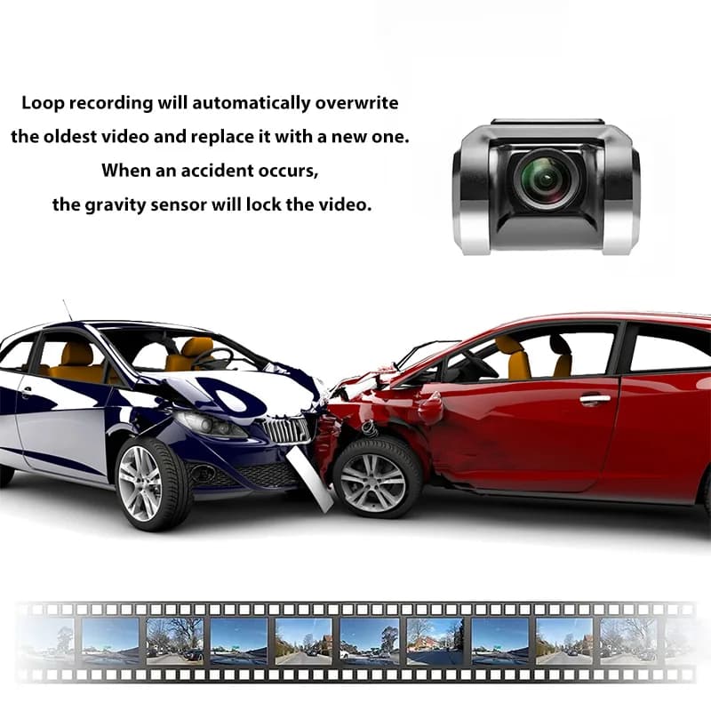 USB DVR 720P HD Night Vision with ADAS Driving Assistance G-Sensor Loop Recording for Android Multimedia Navigation Dash Cam - 5