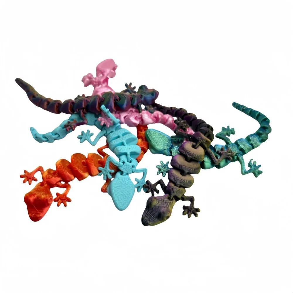 3D Printed Mini Lizard Figurines Animal Toys Creative Joints Movable Kids Gift Home Scene Decoration Simulation Lizard Kid Gifts - 4
