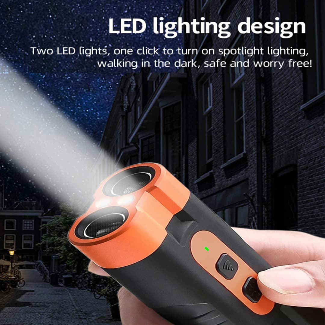 2025 Dual Head Ultrasonic Dog Repeller Anti Bark USB Rechargeable High-Power Dog Training Device with LED Flashlight - 5