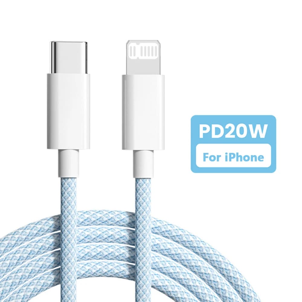 كابل PD 20 واط USB C لهاتف iPhone 14 و13 و12 و11 Pro Max وXs و8 Plus وسلك iPad بشحن سريع 3A وكابل بيانات Type C لهاتف iPhone