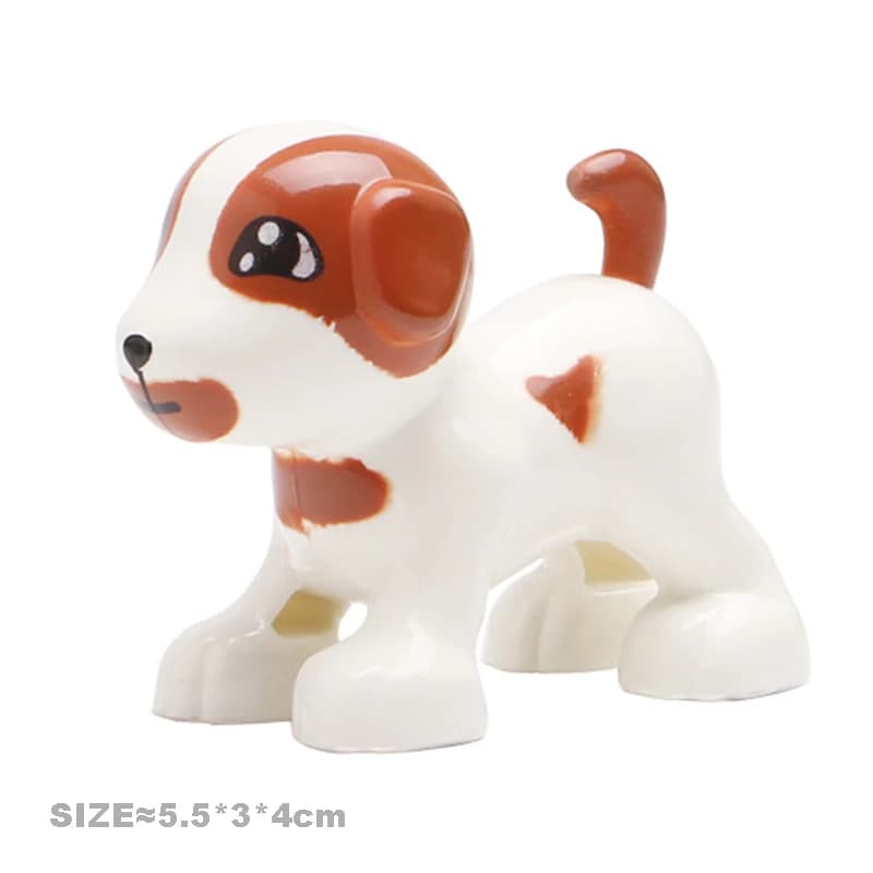Big Building Blocks Accessories Farm Animals Zoo Compatible with duplos Cat Pig Dog Rabbit Monkey Hippo Sheep Children Toys Gift - 3