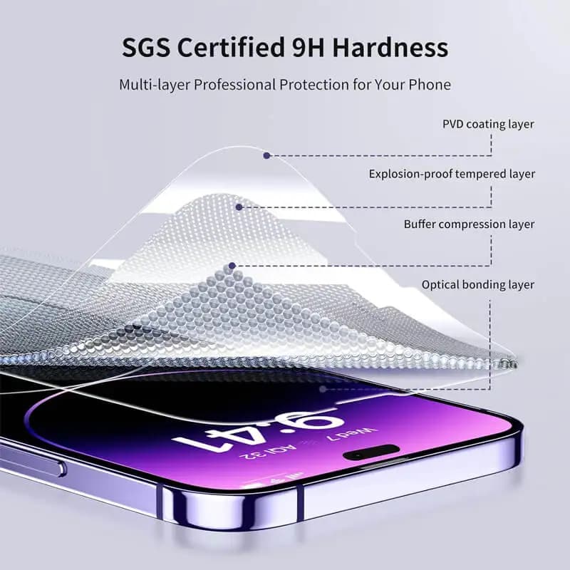 Tempered Glass for iPhone 14 Pro 15 16 17 18 13 12 11 Pro Max Screen Protector for iPhone 15 Pro Mica for iPhone 13 14 Pro Glass - 2