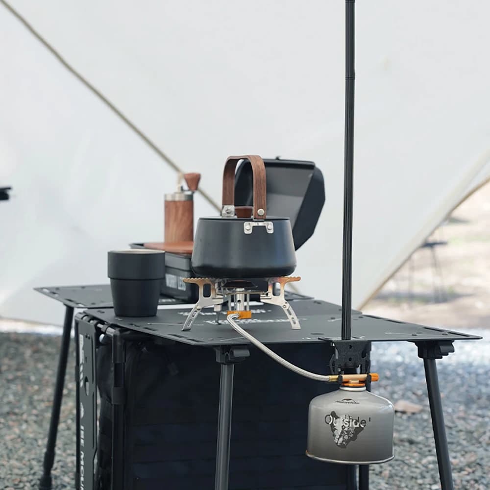 Outdoor Canister Hanging Hook Metal Butane Gas Tank Hanger Picnic Travel Camping Table Gas Stove Tank Organizer Home - 5
