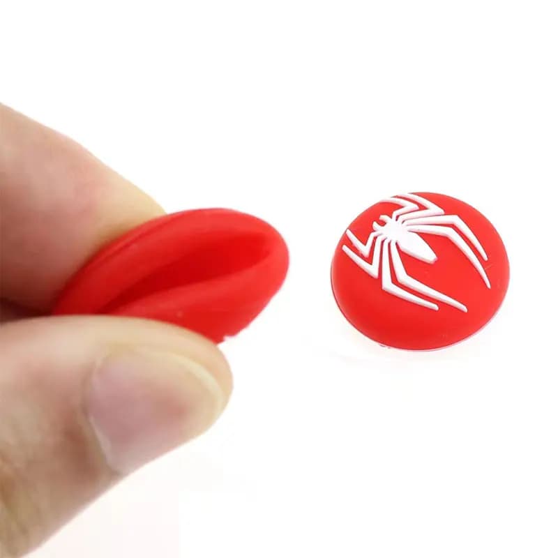 2pc Soft Silicone Thumb Stick Grip Cap For Sony PS5 PS4 XBOX Switch Pro Controller Spider Theme Joystick Cover Protector Case - 3